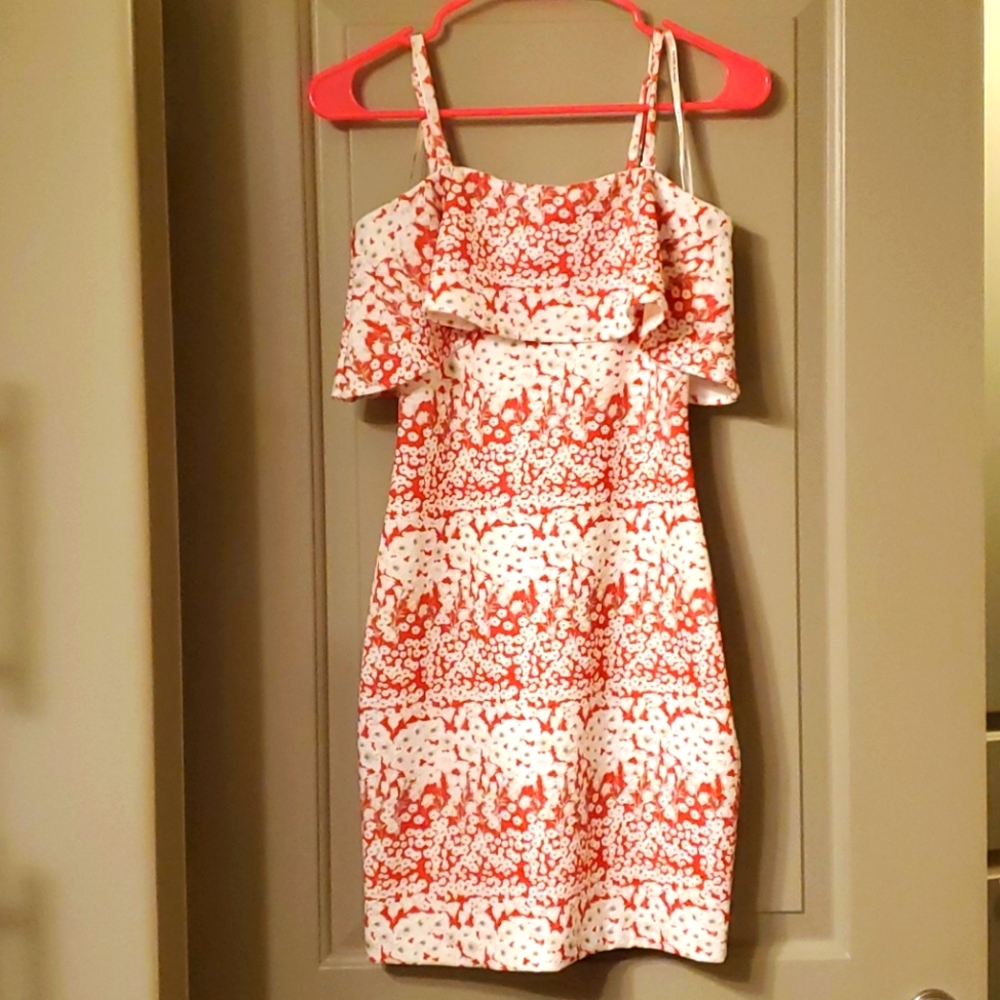 Guess floral ruffle dress size 0